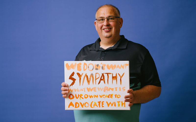 David with self advocacy message David with self advocacy message